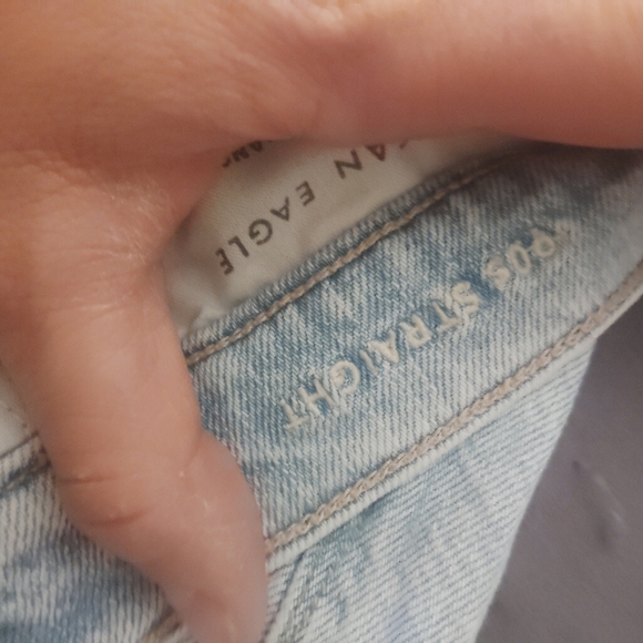 AMERICAN EAGLE 90's Straight Jeans - Light Wash Size 4 - Picture 13 of 14